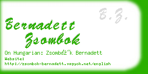 bernadett zsombok business card